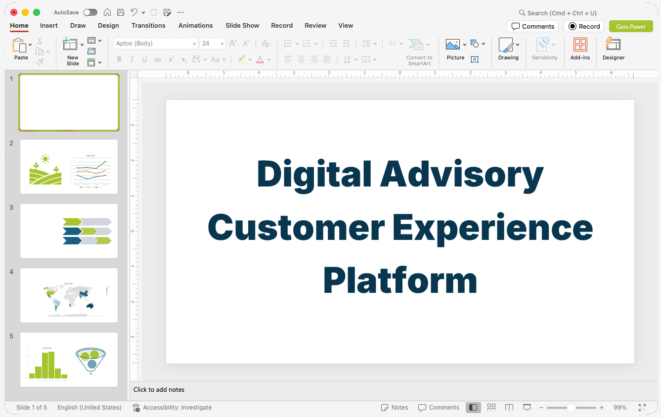 Digital Advisory Customer Experience Platform Presentation