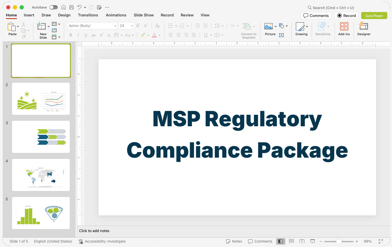 MSP Regulatory Compliance Package Pitch-Deck