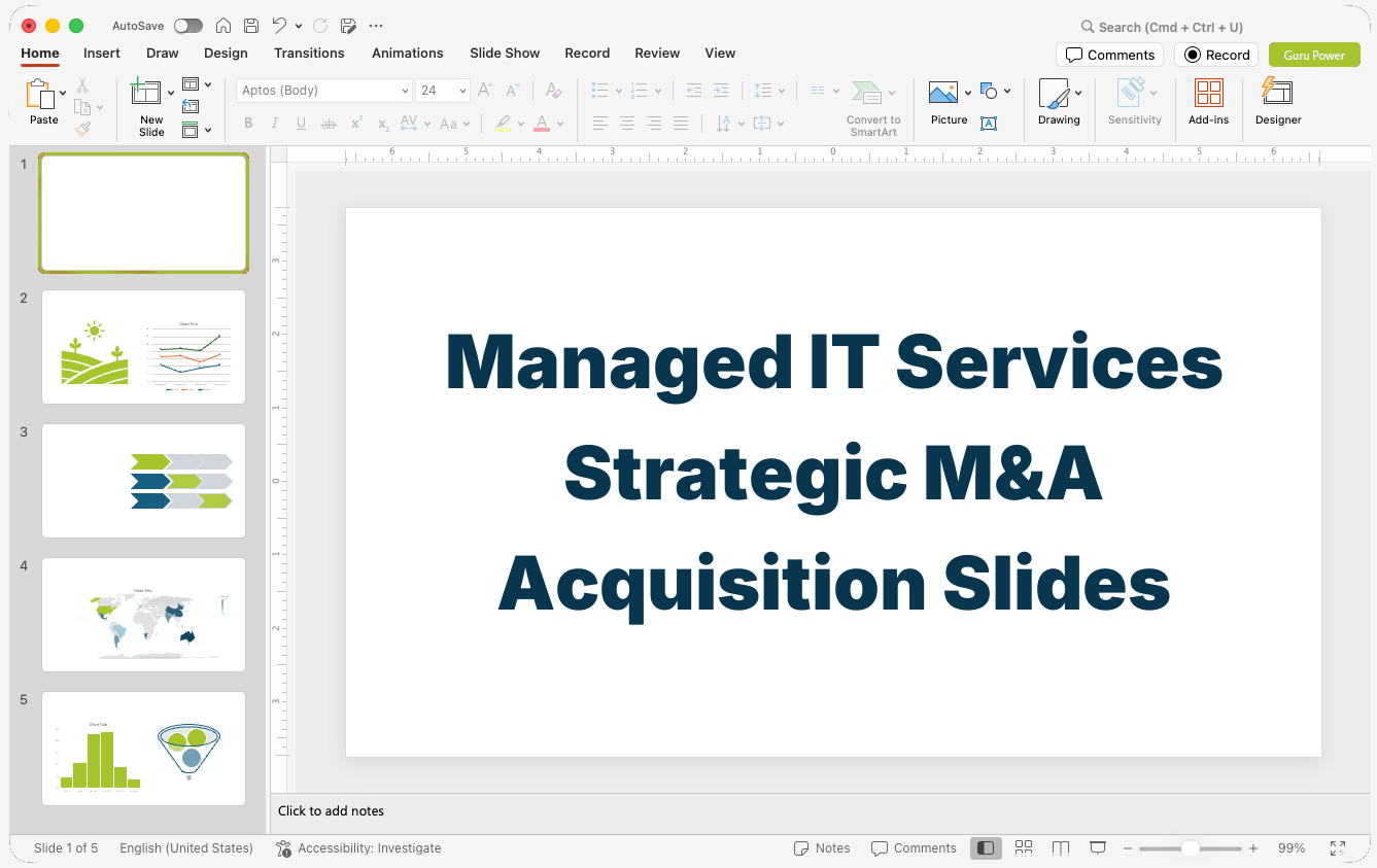 Managed IT Services Strategic M&A Acquisition Slides