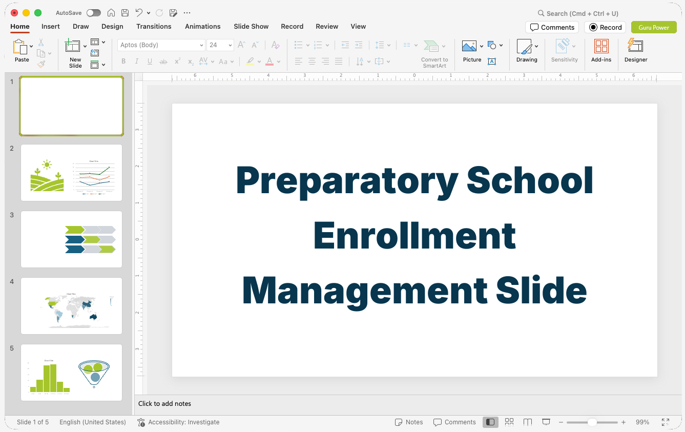 Preparatory School Enrollment Management Slide-Deck