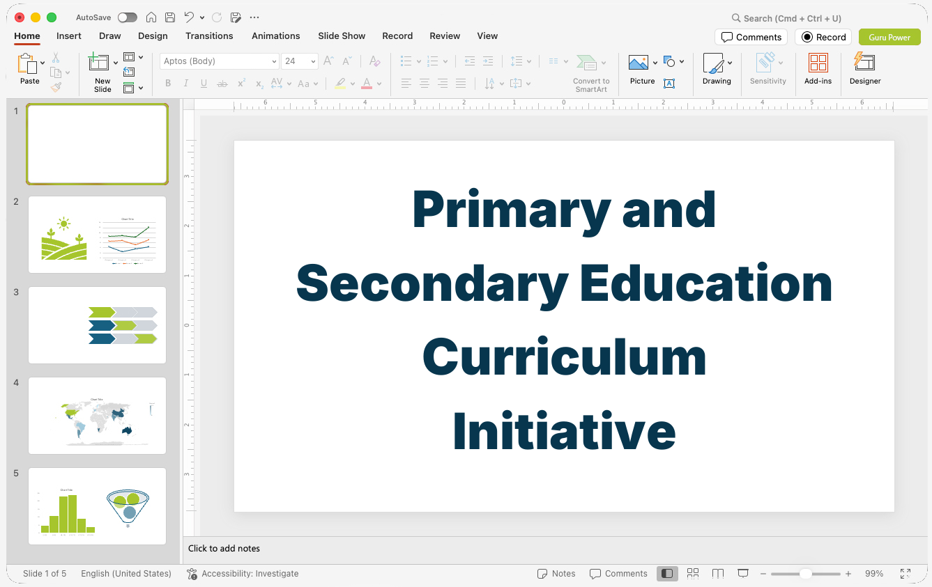 Primary and Secondary Education Curriculum Initiative Pitch-Deck