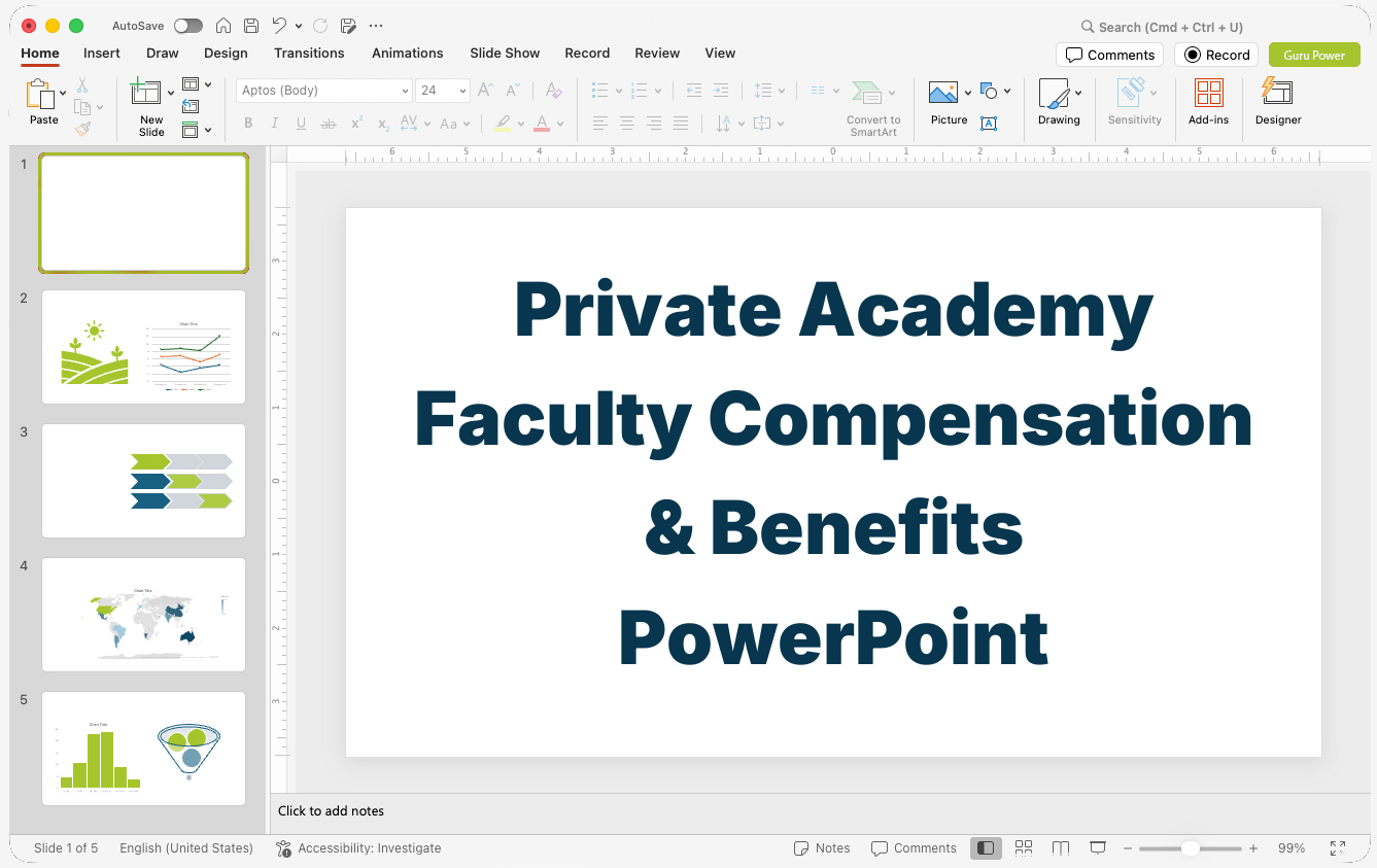 Private Academy Faculty Compensation & Benefits PowerPoint