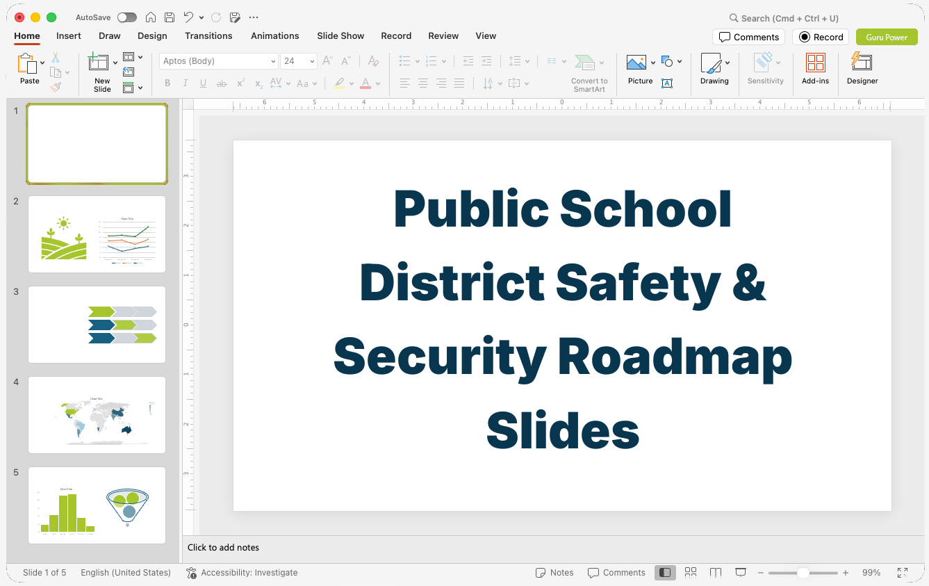 Public School District Safety & Security Roadmap Slides