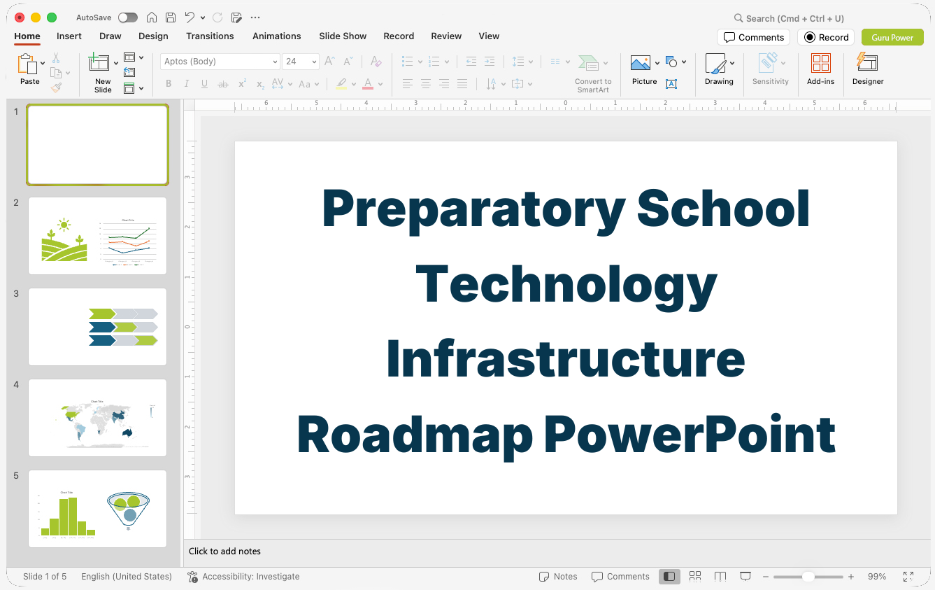 Preparatory School Technology Infrastructure Roadmap PowerPoint