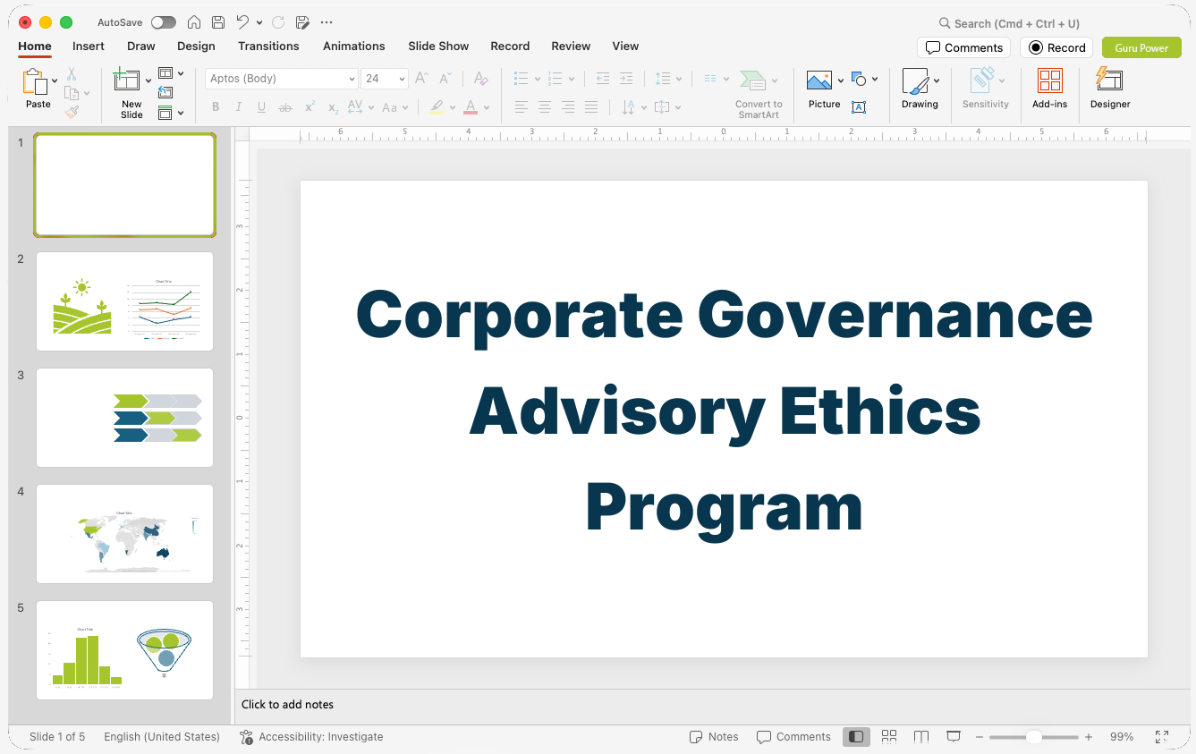 Corporate Governance Advisory Ethics Program Pitch-Deck