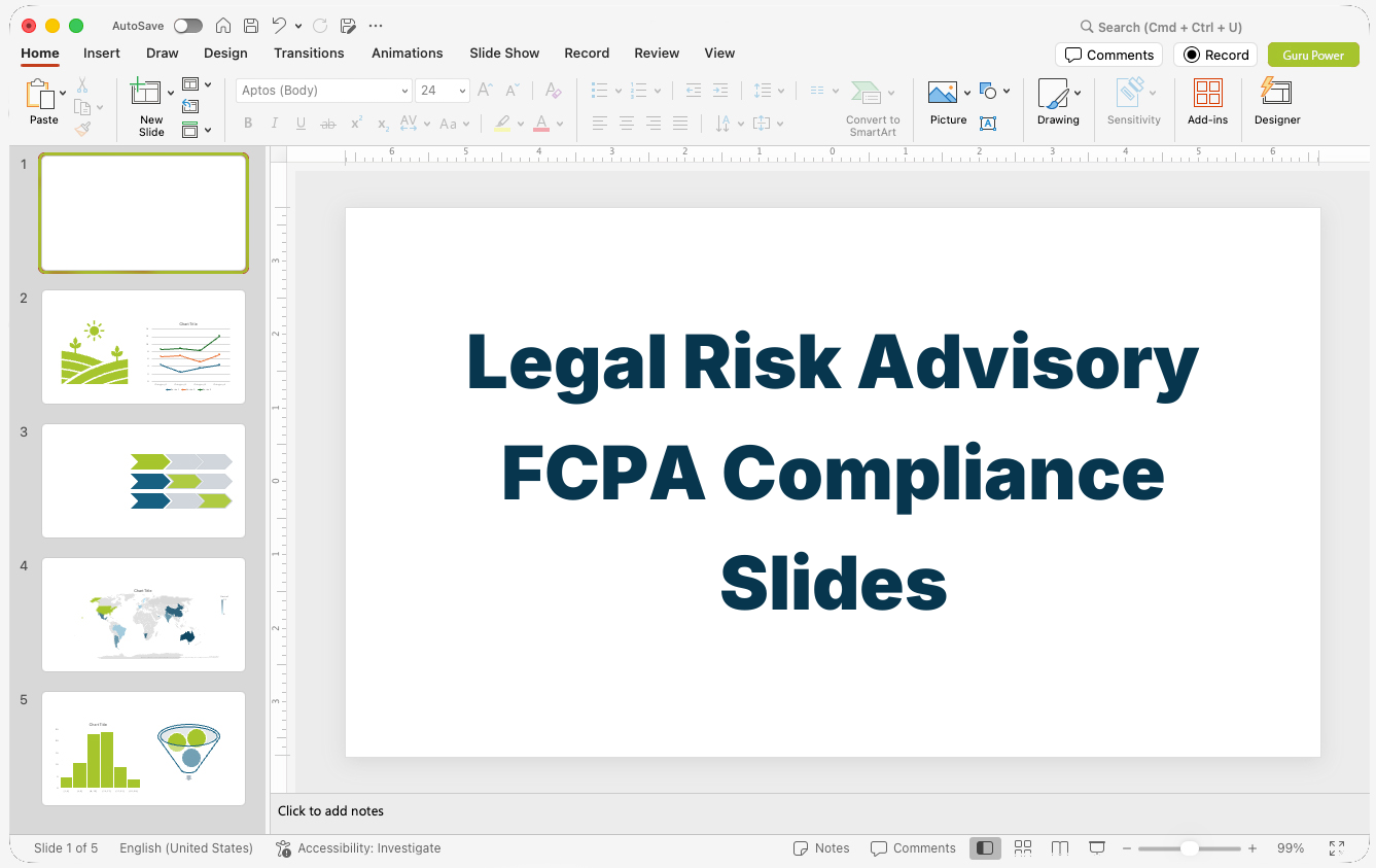 Legal Risk Advisory FCPA Compliance Slides