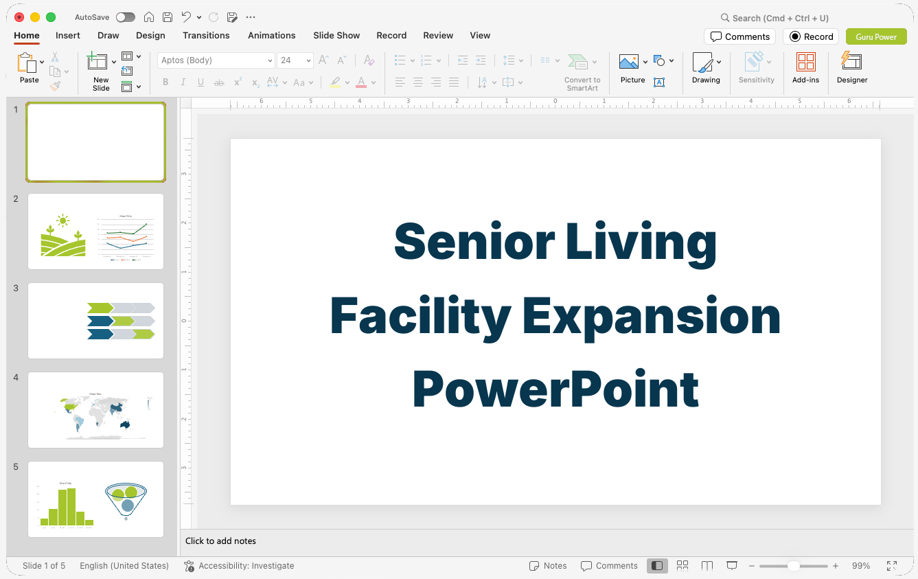 Senior Living Facility Expansion PowerPoint