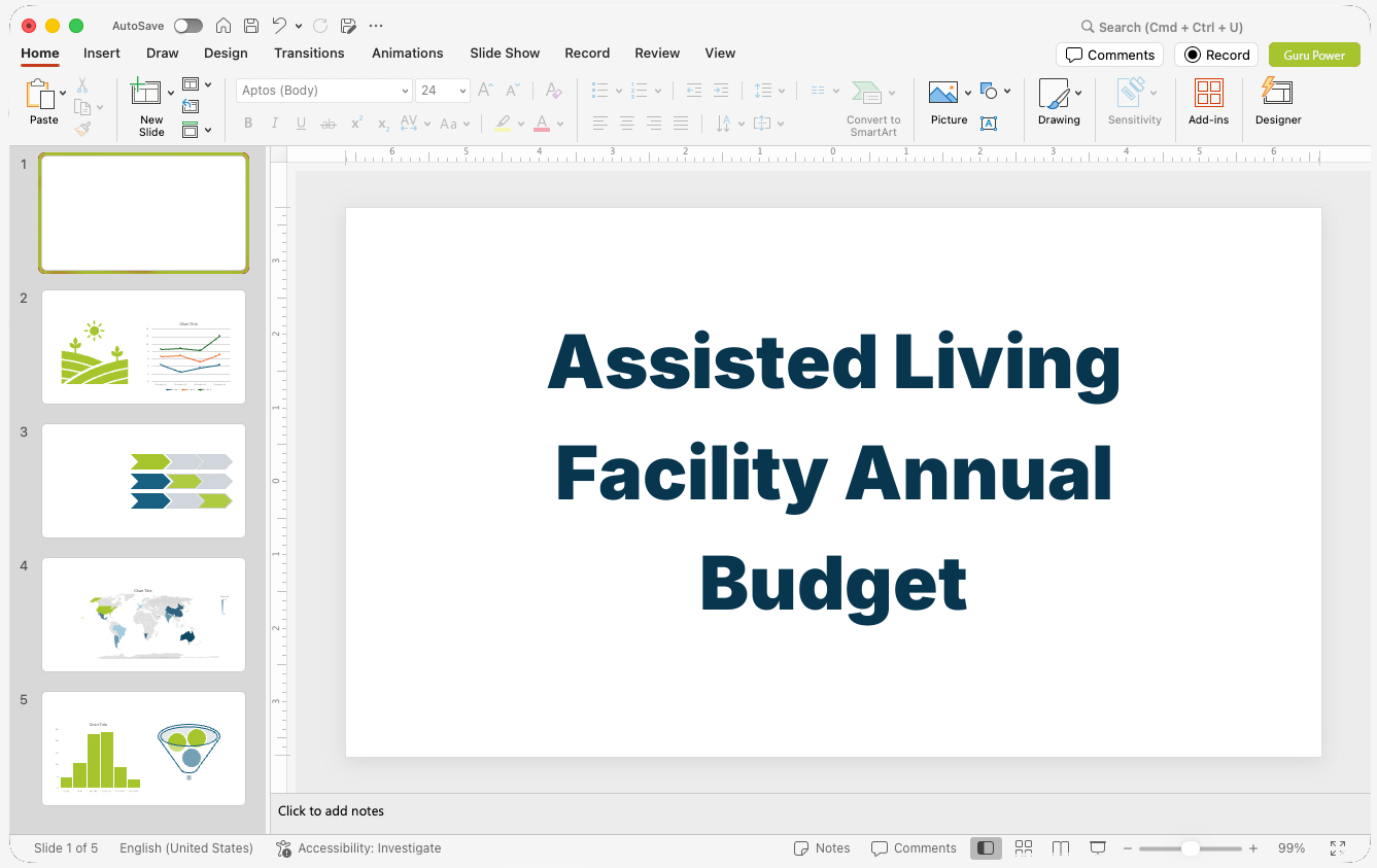 Assisted Living Facility Annual Budget Presentation