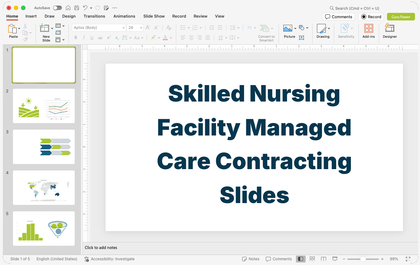 Skilled Nursing Facility Managed Care Contracting Slides