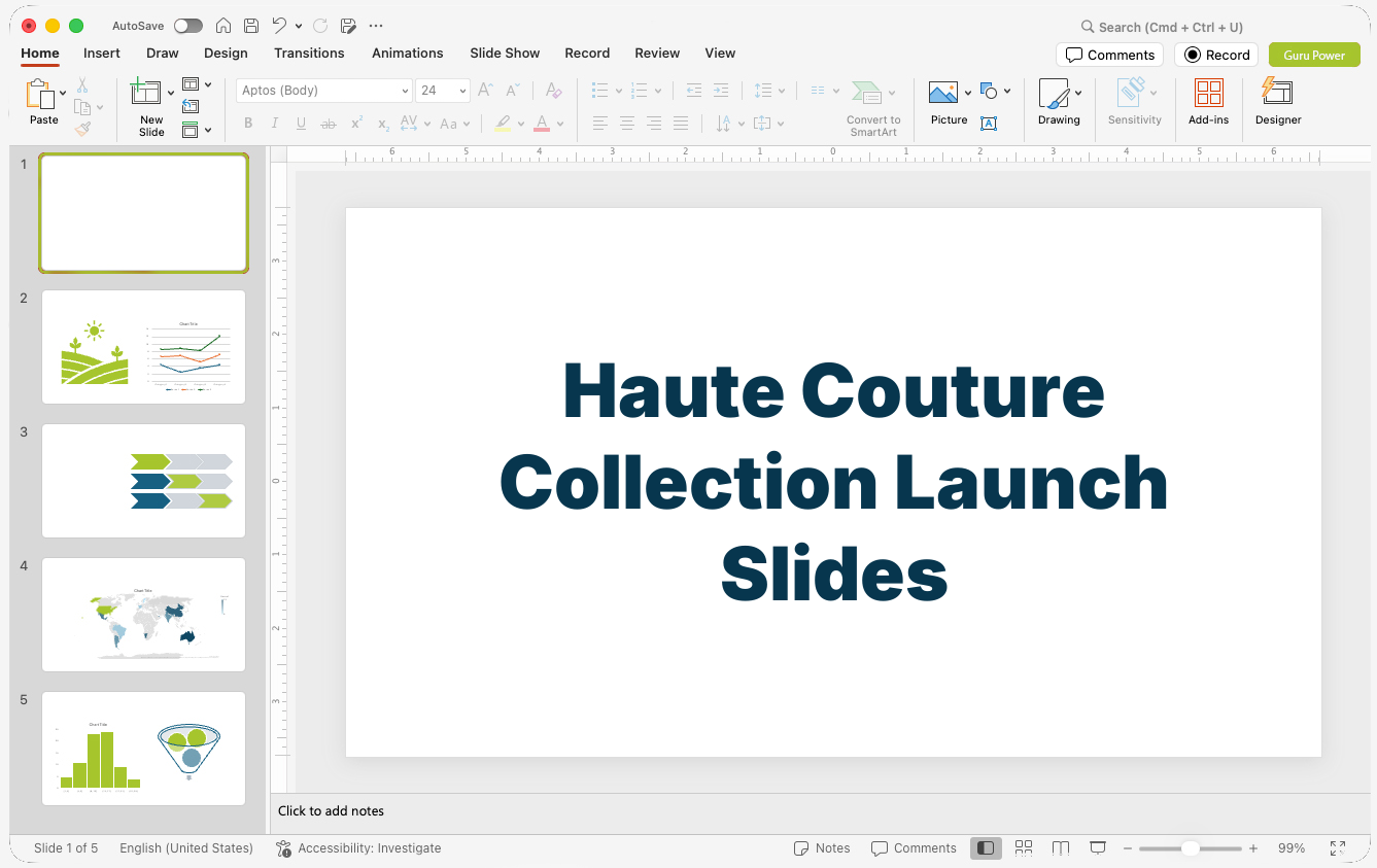 Haute Couture Collection Launch Slides