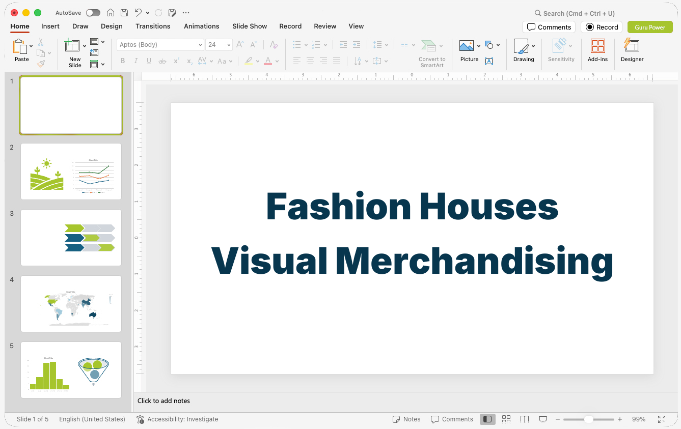 Fashion Houses Visual Merchandising Presentation