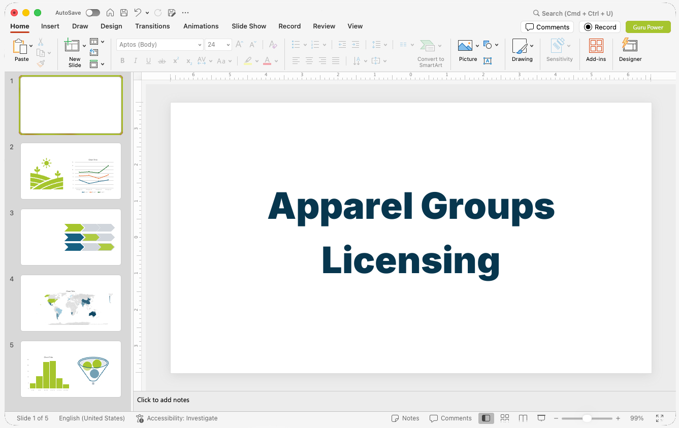 Apparel Groups Licensing Pitch-Deck
