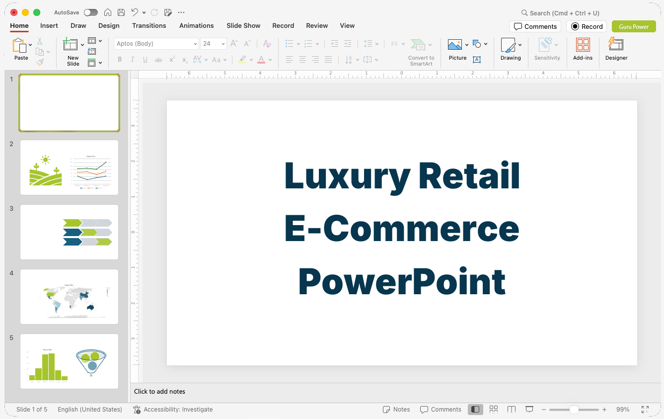 Luxury Retail E-Commerce PowerPoint