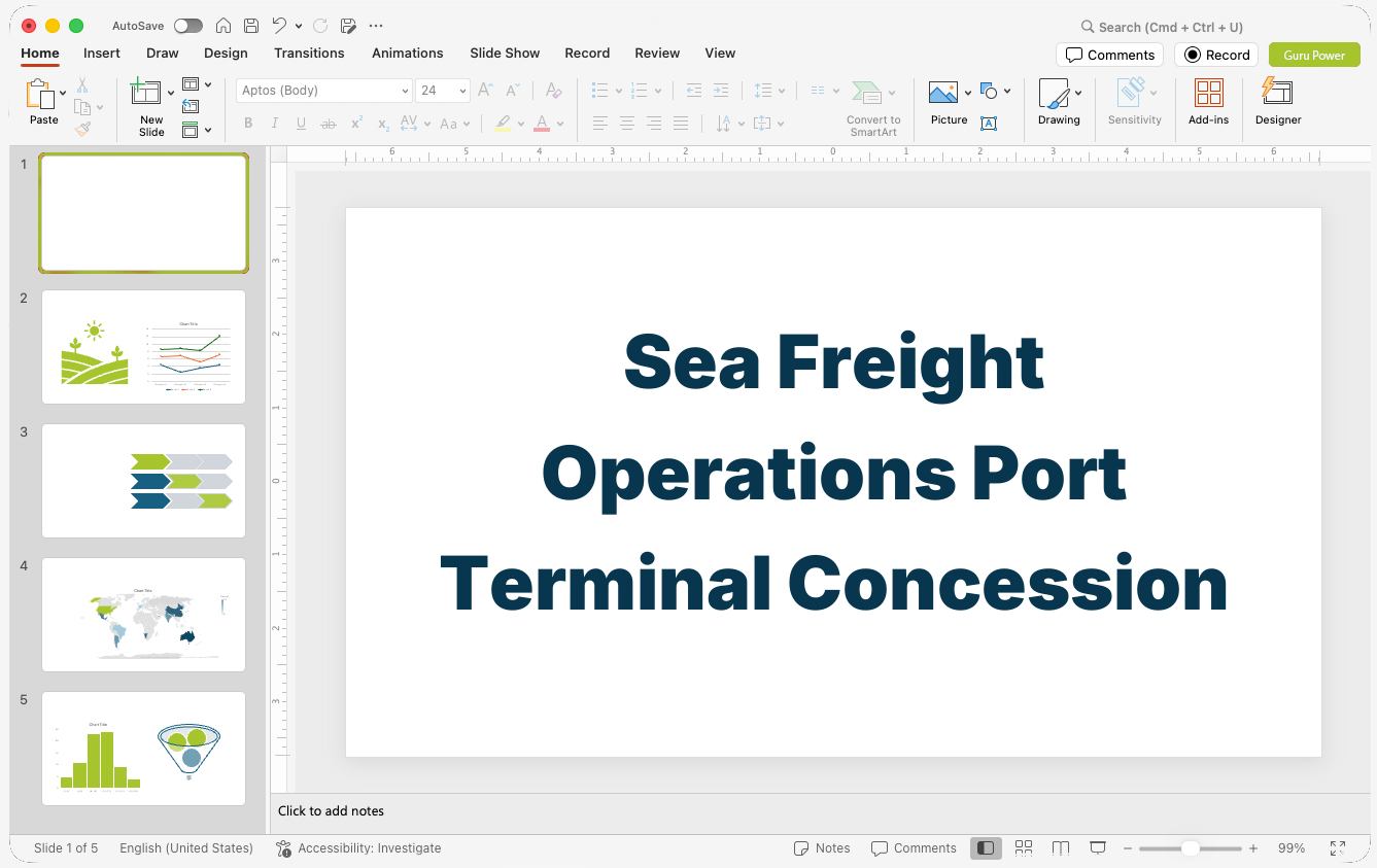 Sea Freight Operations Port Terminal Concession Pitch-Deck