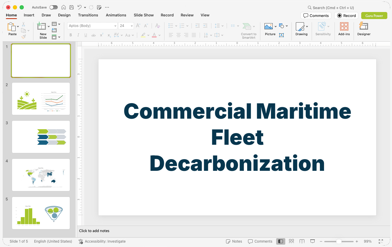 Commercial Maritime Fleet Decarbonization Pitch-Deck