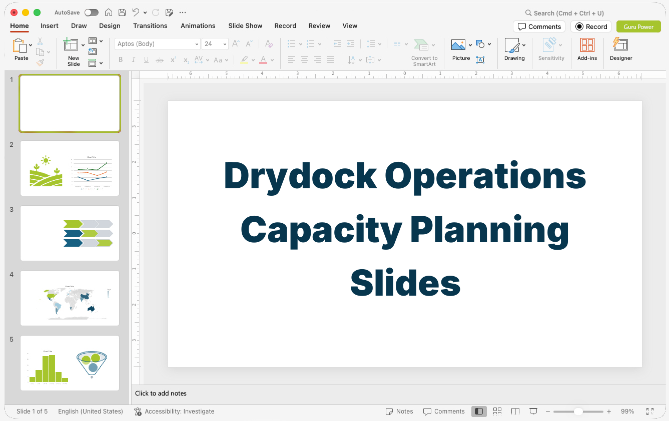 Drydock Operations Capacity Planning Slides
