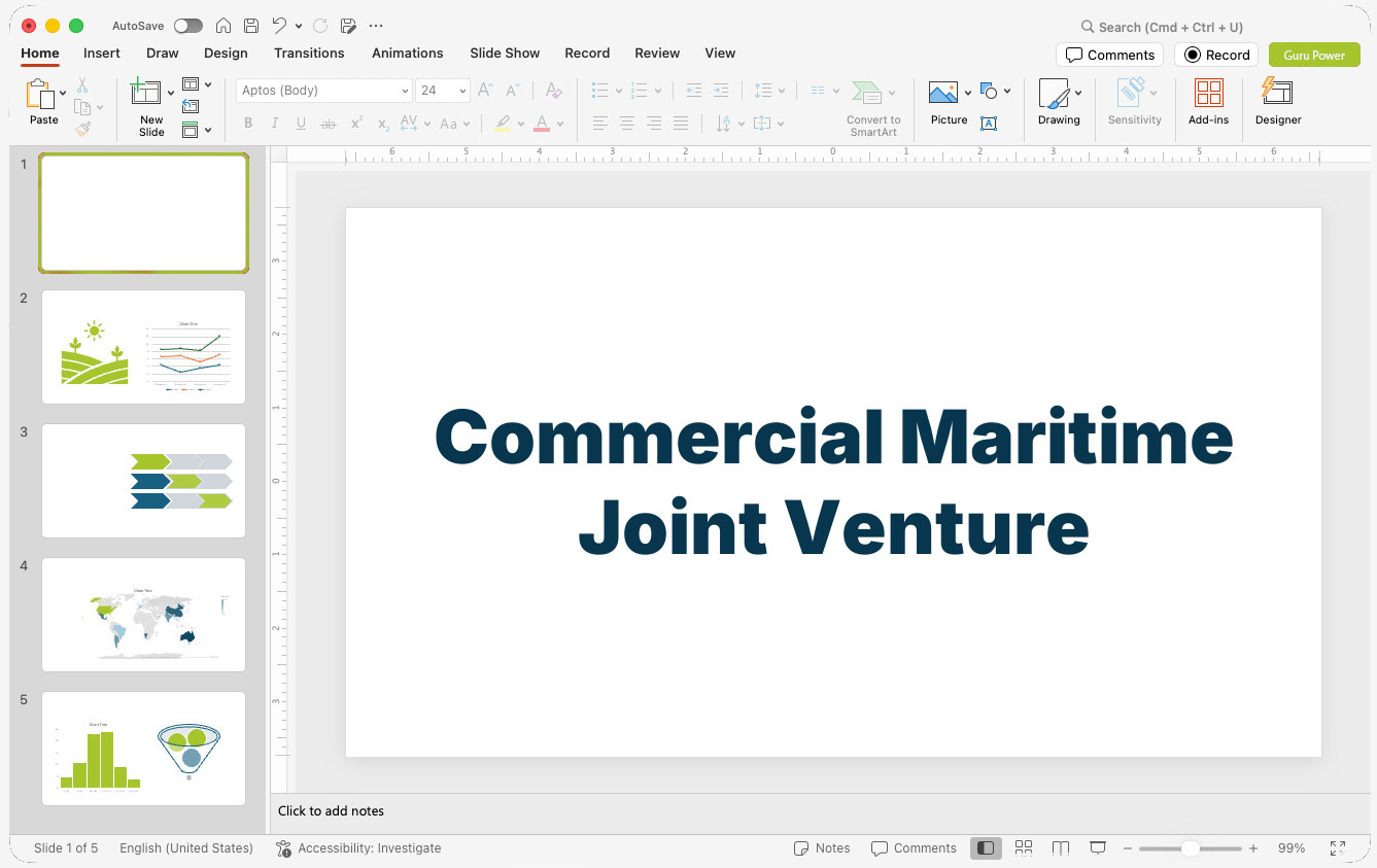 Commercial Maritime Joint Venture Pitch-Deck