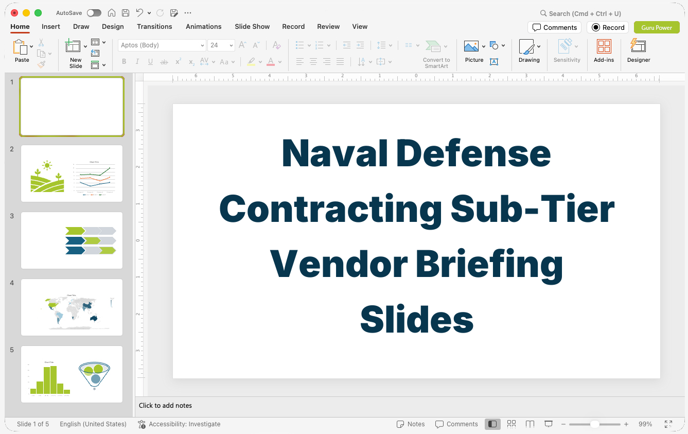 Naval Defense Contracting Sub-Tier Vendor Briefing Slides
