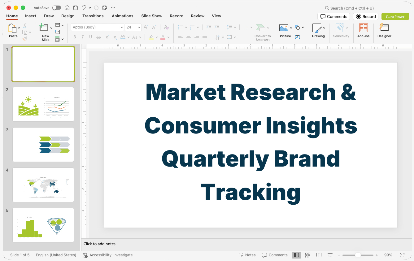 Market Research & Consumer Insights Quarterly Brand Tracking Presentation