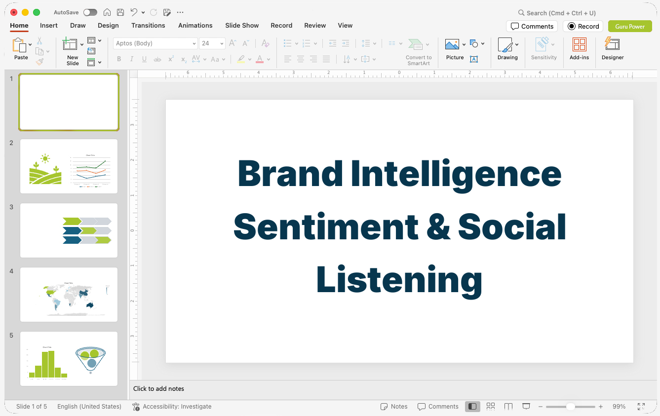 Brand Intelligence Sentiment & Social Listening Presentation