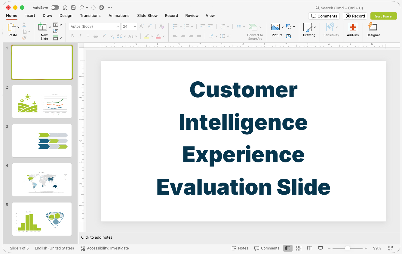 Customer Intelligence Experience Evaluation Slide-Deck