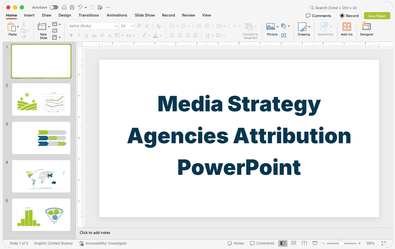 Media Strategy Agencies Attribution PowerPoint