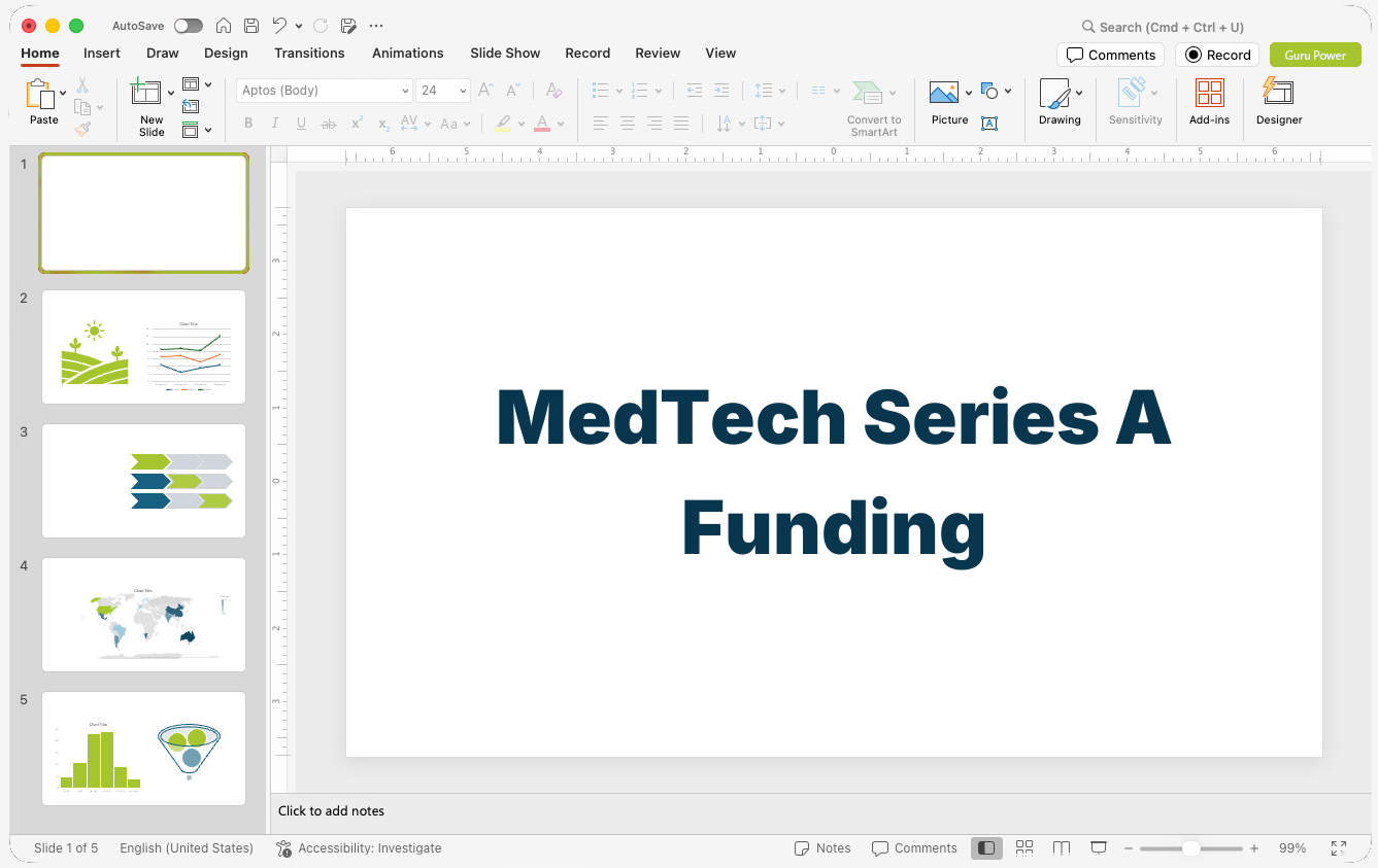 MedTech Series A Funding Pitch-Deck