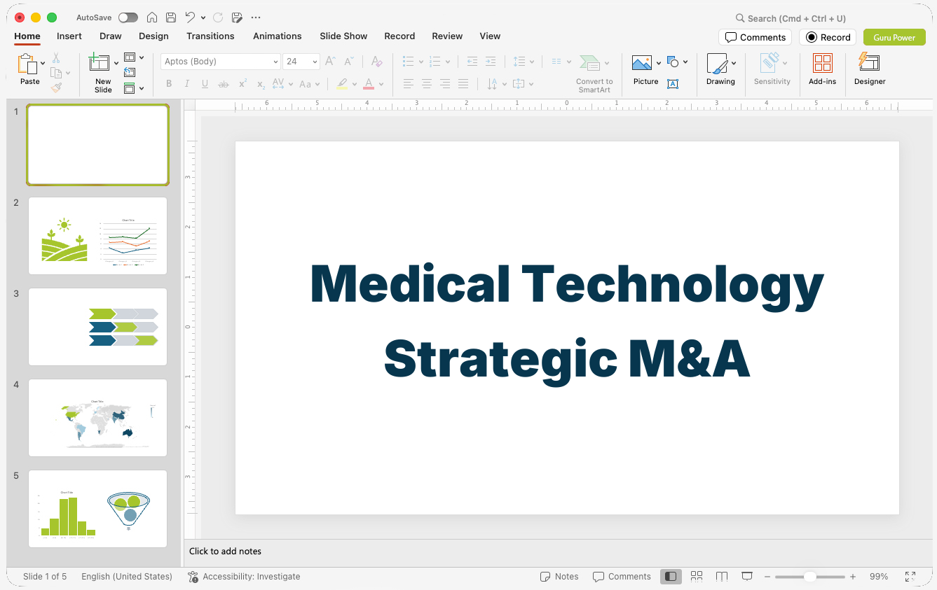 Medical Technology Strategic M&A Pitch-Deck