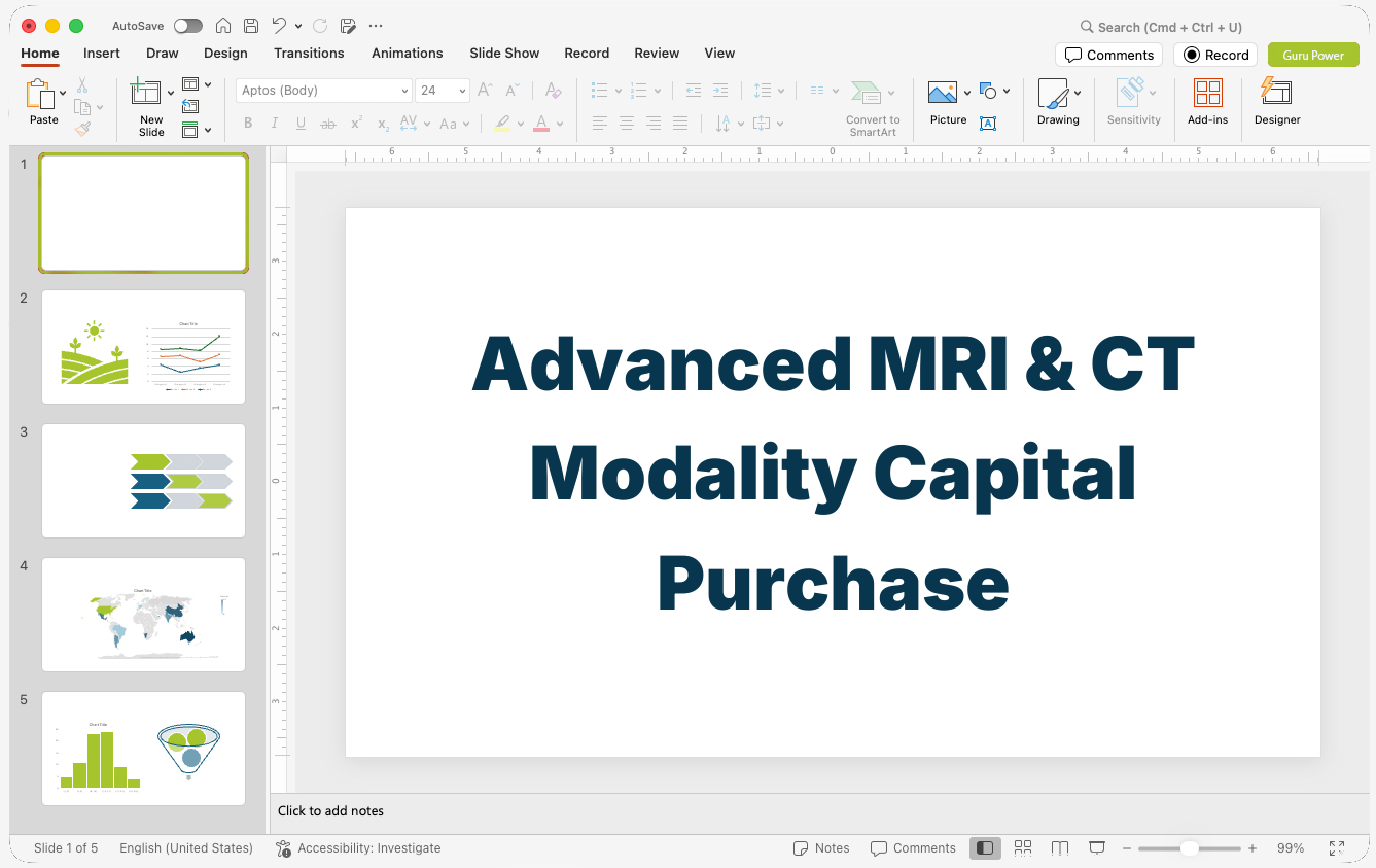 Advanced MRI & CT Modality Capital Purchase Presentation