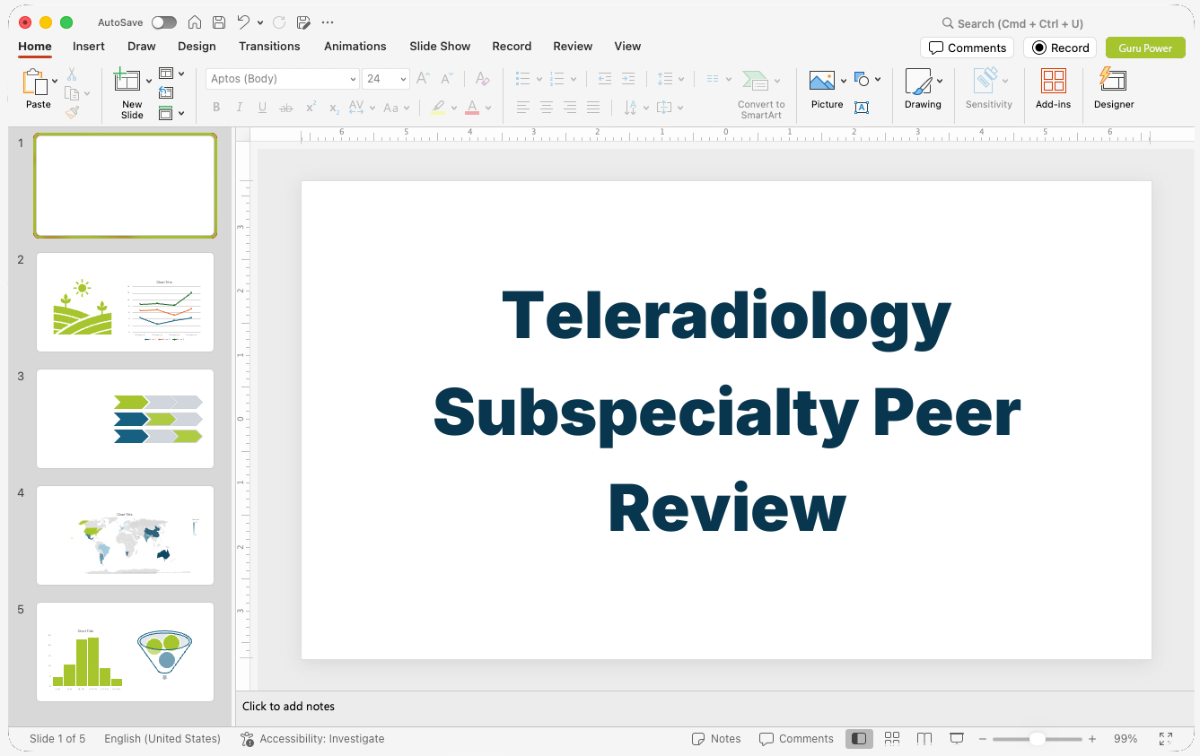 Teleradiology Subspecialty Peer Review Deck