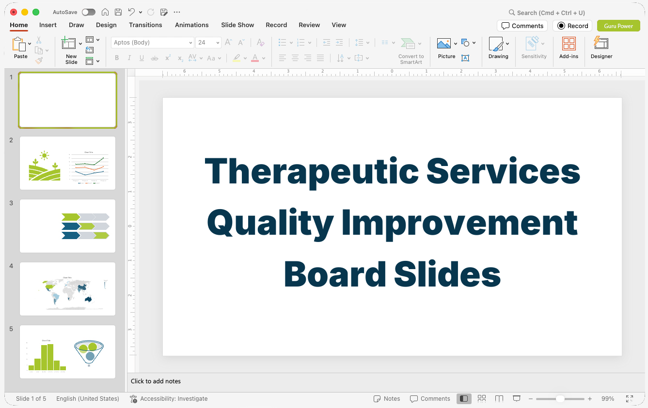 Therapeutic Services Quality Improvement Board Slides