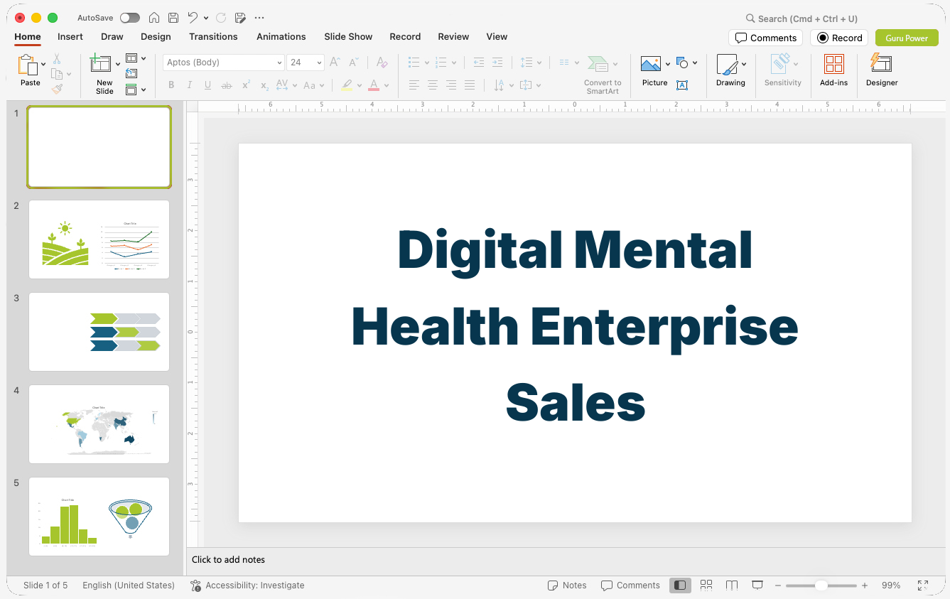 Digital Mental Health Enterprise Sales Pitch-Deck