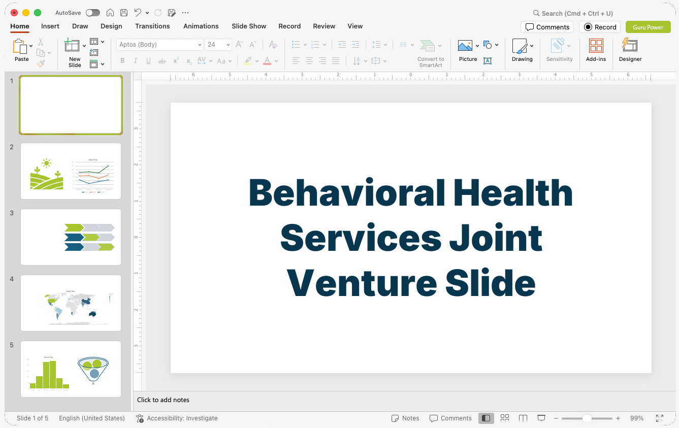 Behavioral Health Services Joint Venture Slide Deck