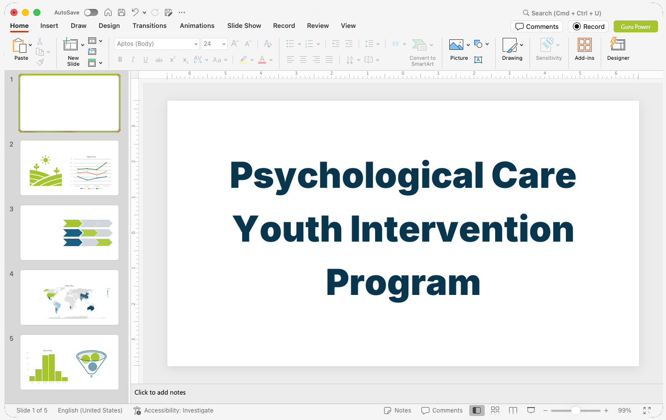 Psychological Care Youth Intervention Program Presentation