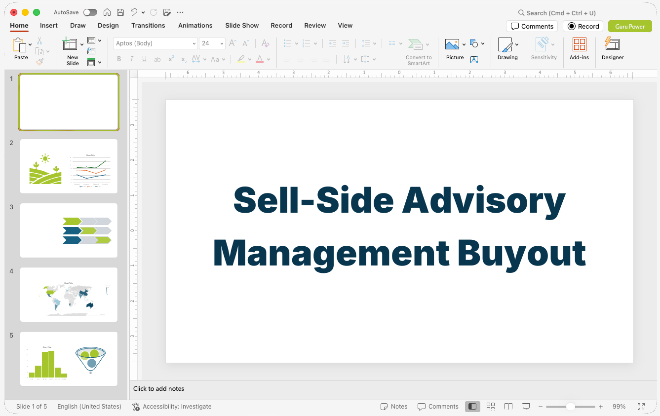 Sell-Side Advisory Management Buyout Presentation