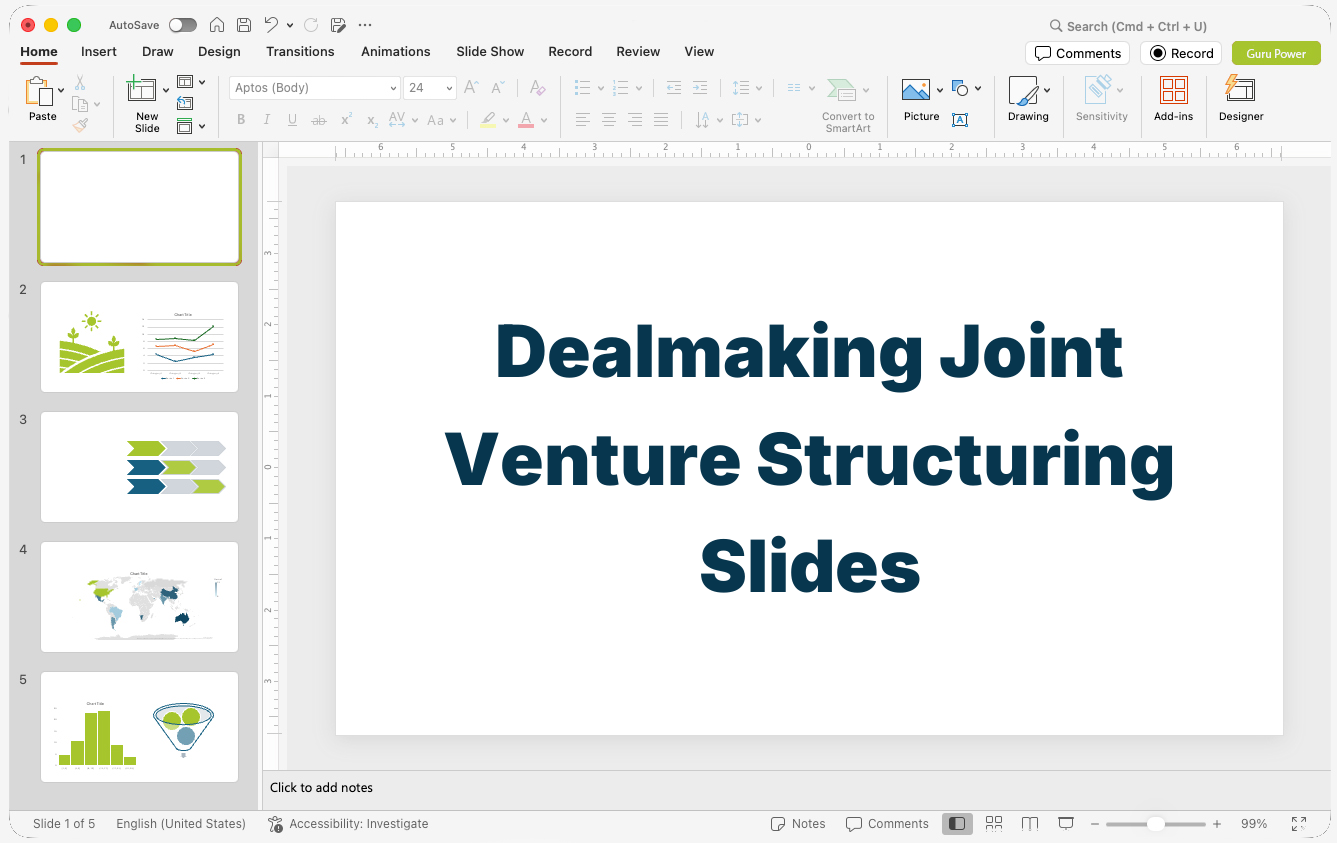 Dealmaking Joint Venture Structuring Slides
