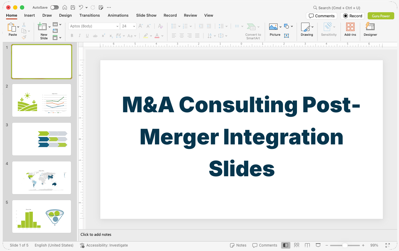 M&A Consulting Post-Merger Integration Slides