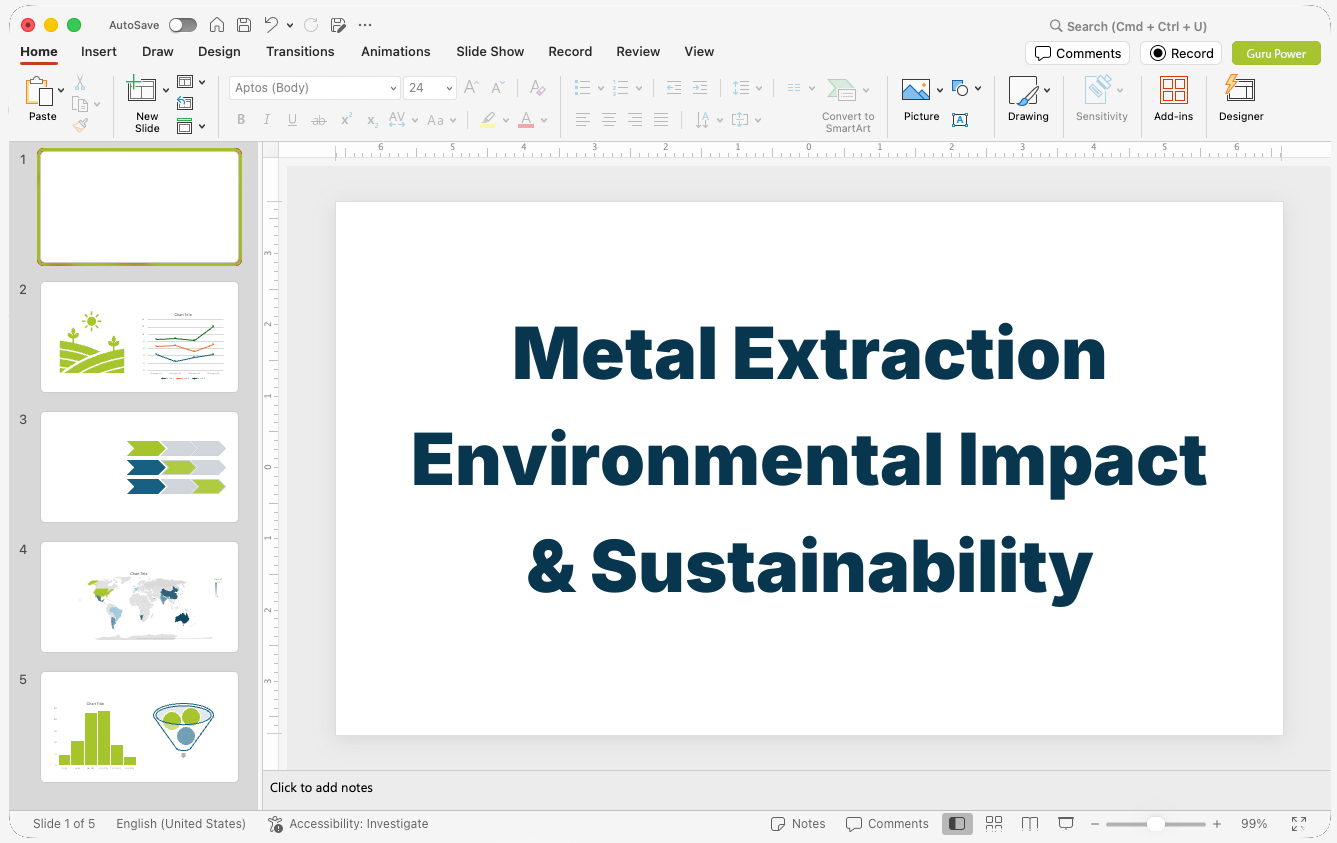 Metal Extraction Environmental Impact & Sustainability Presentation