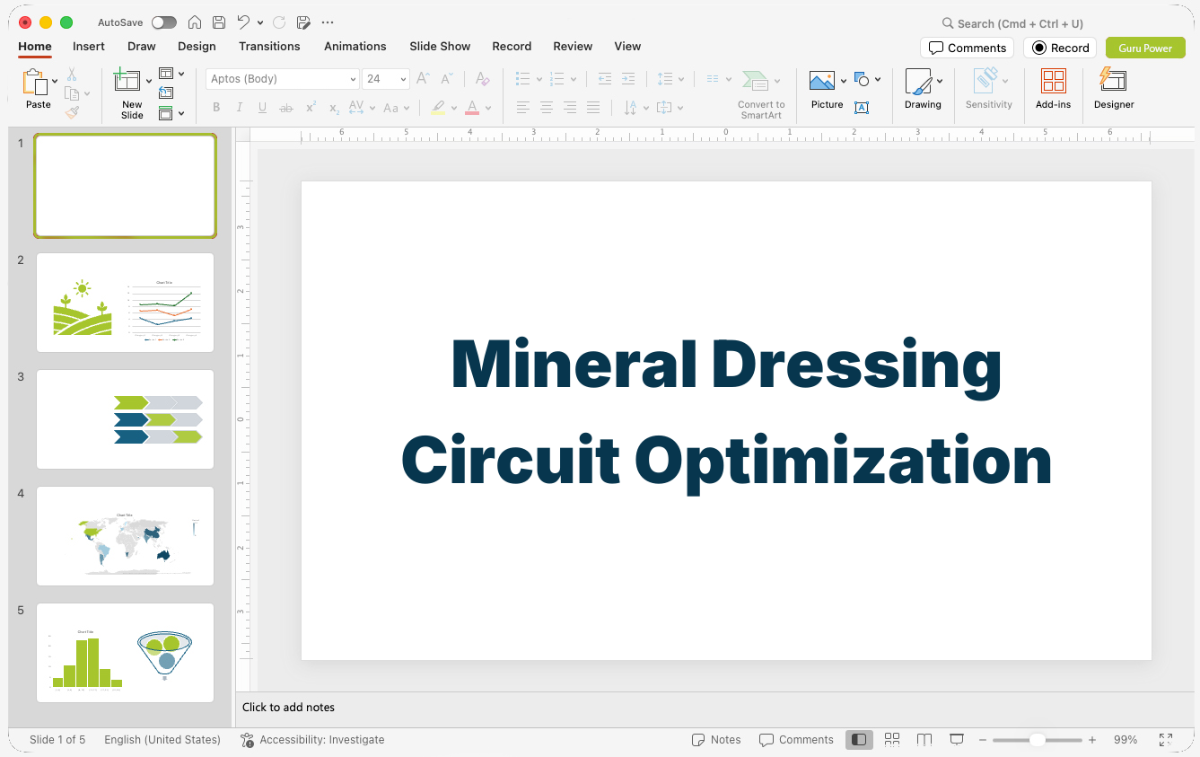 Mineral Dressing Circuit Optimization Deck