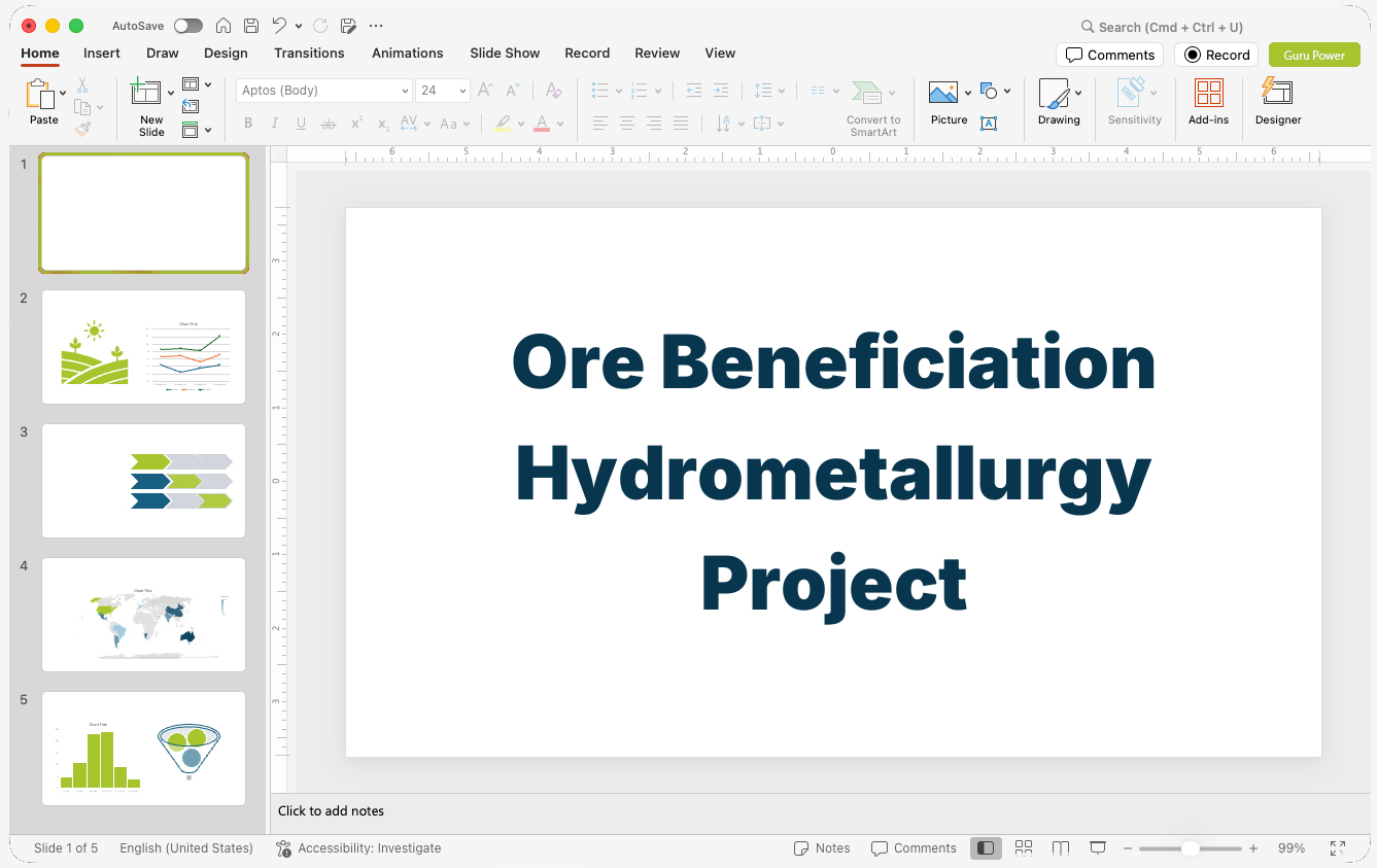 Ore Beneficiation Hydrometallurgy Project Presentation