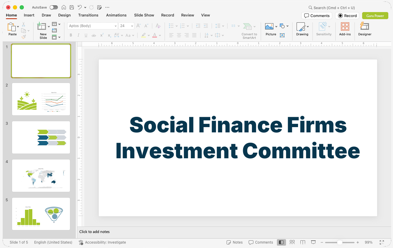 Social Finance Firms Investment Committee Deck
