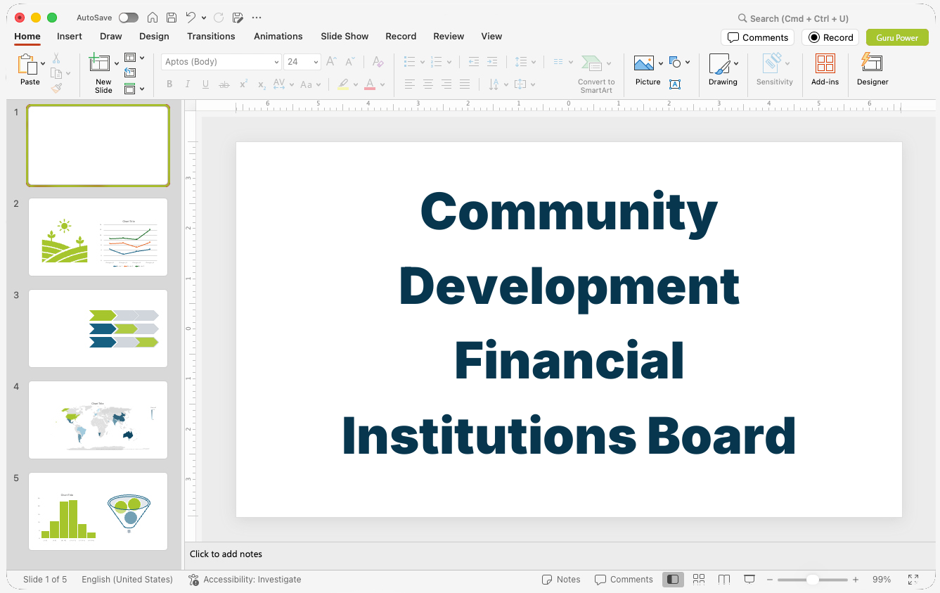 Community Development Financial Institutions Board Presentation