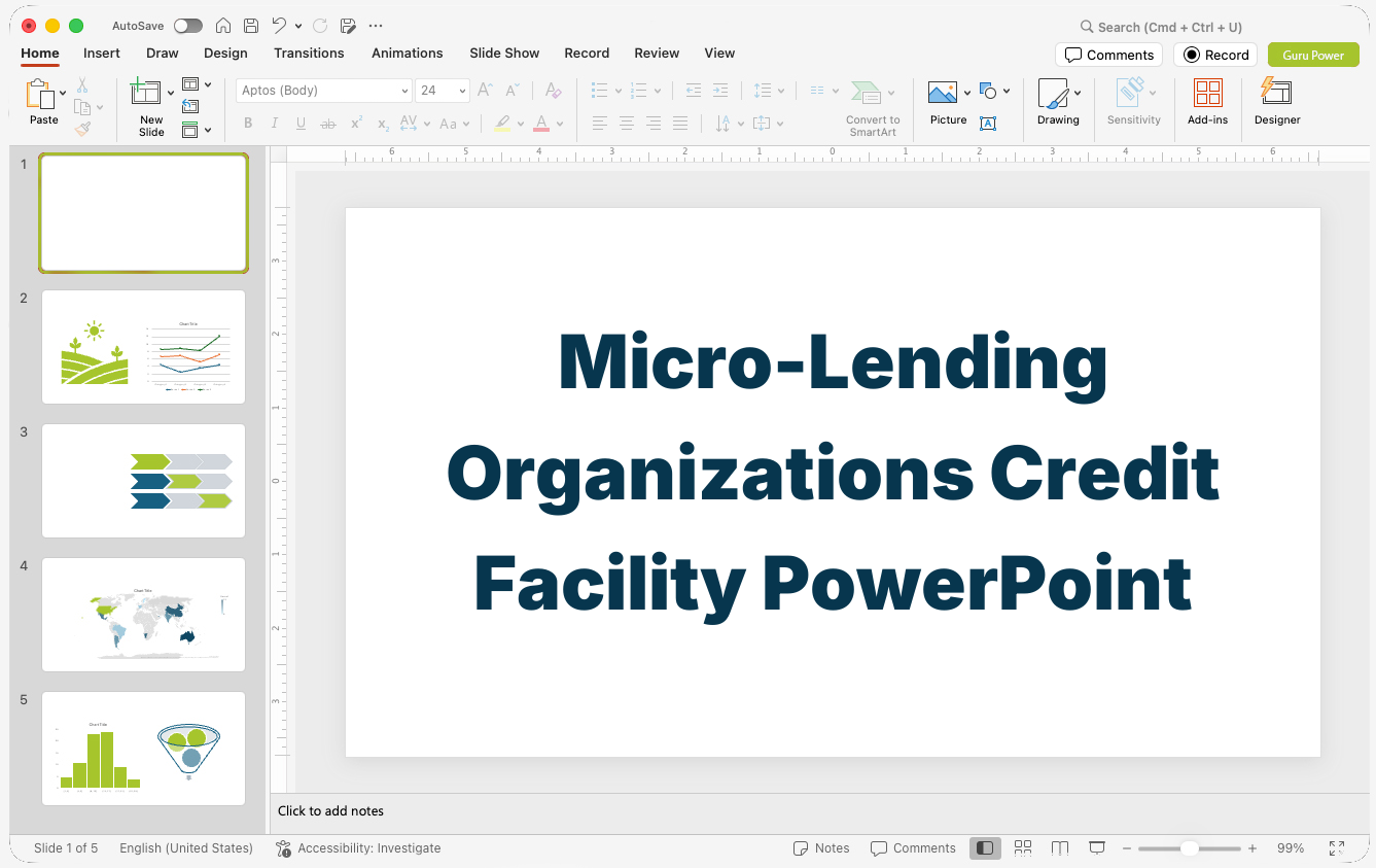 Micro-Lending Organizations Credit Facility PowerPoint