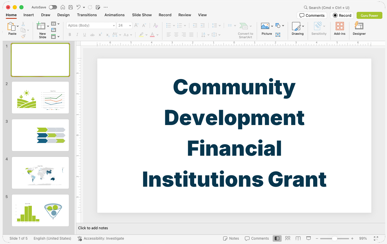 Community Development Financial Institutions Grant Proposal Presentation