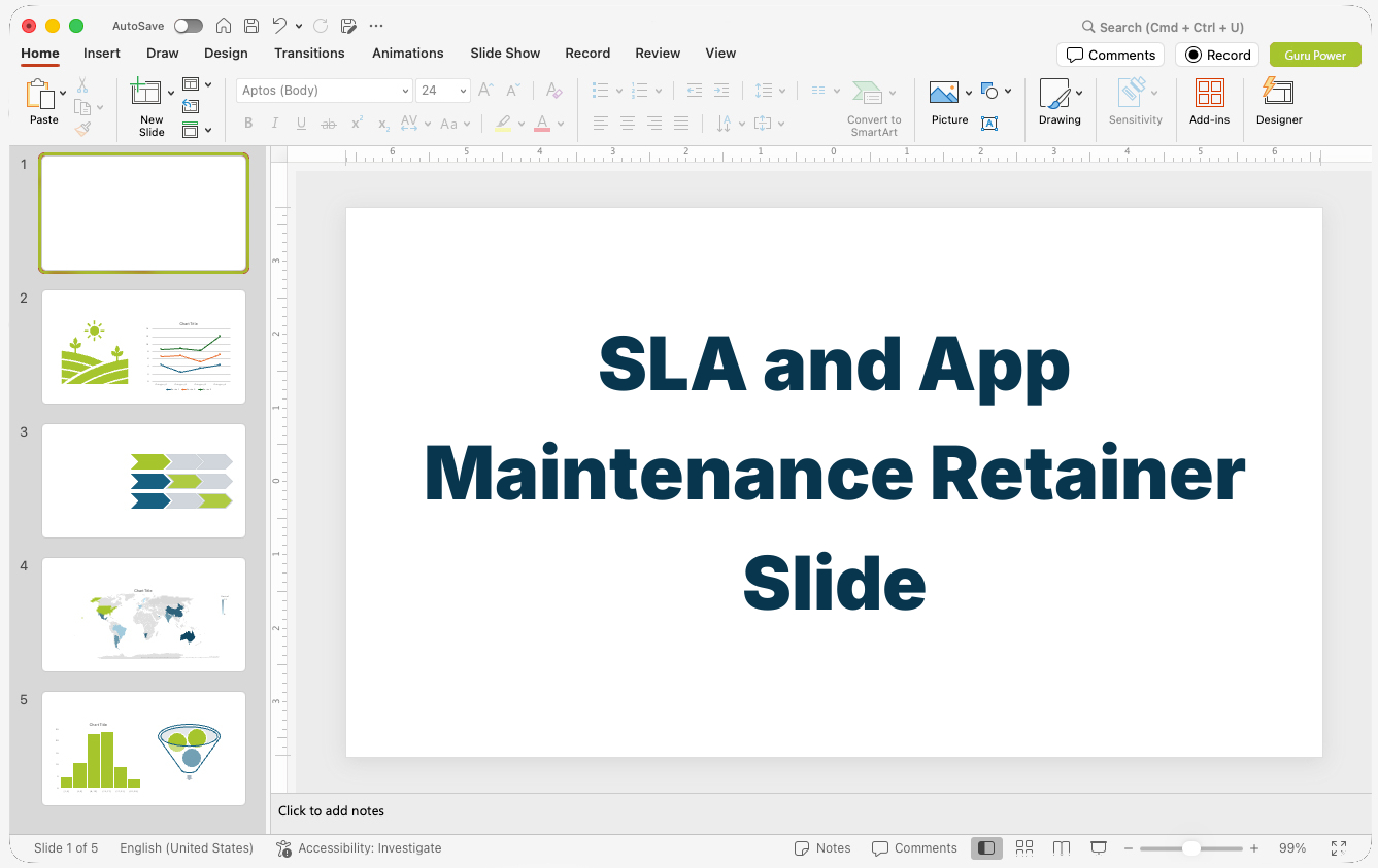 SLA and App Maintenance Retainer Slide Deck