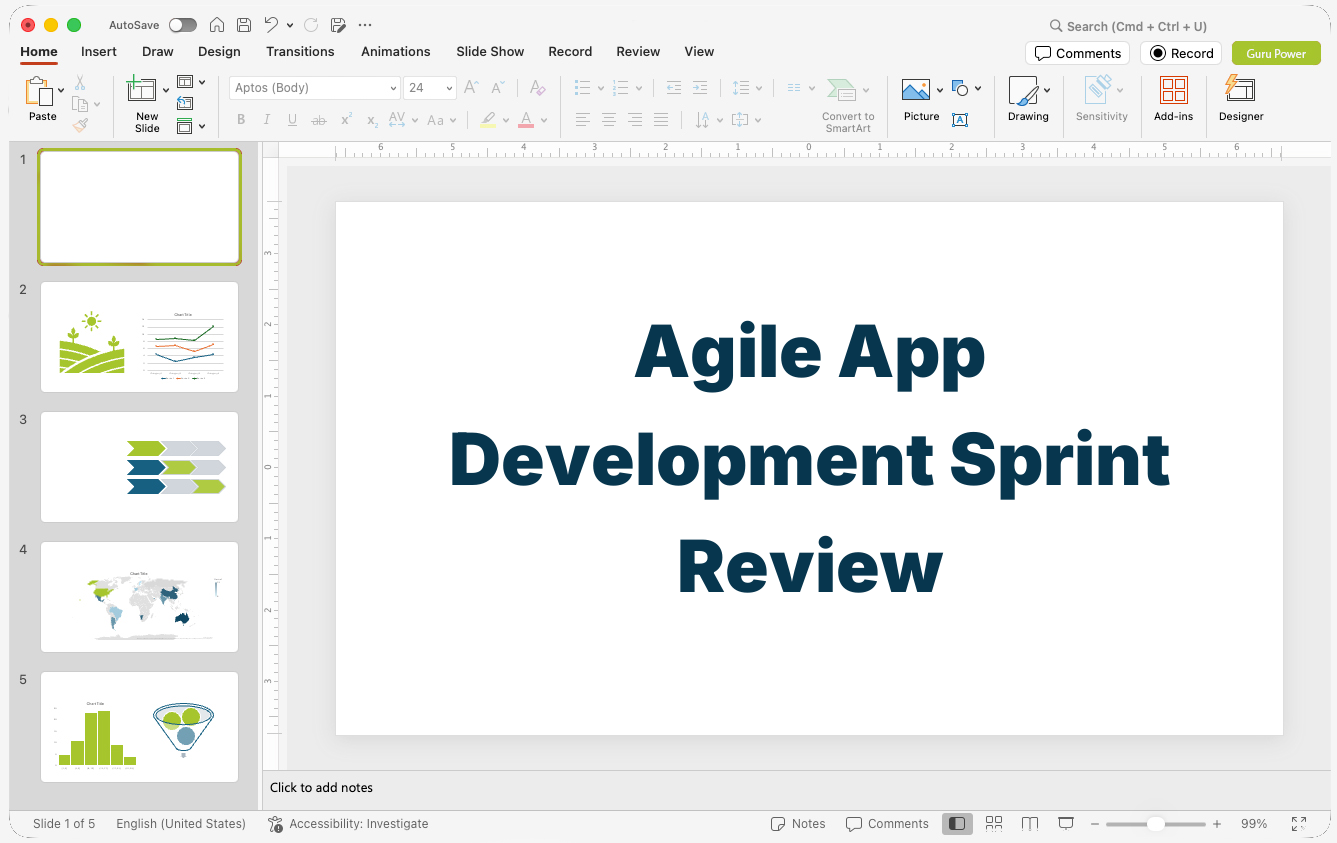 Agile App Development Sprint Review Pitch Deck