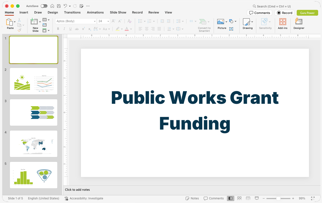 Public Works Grant Funding Pitch Deck