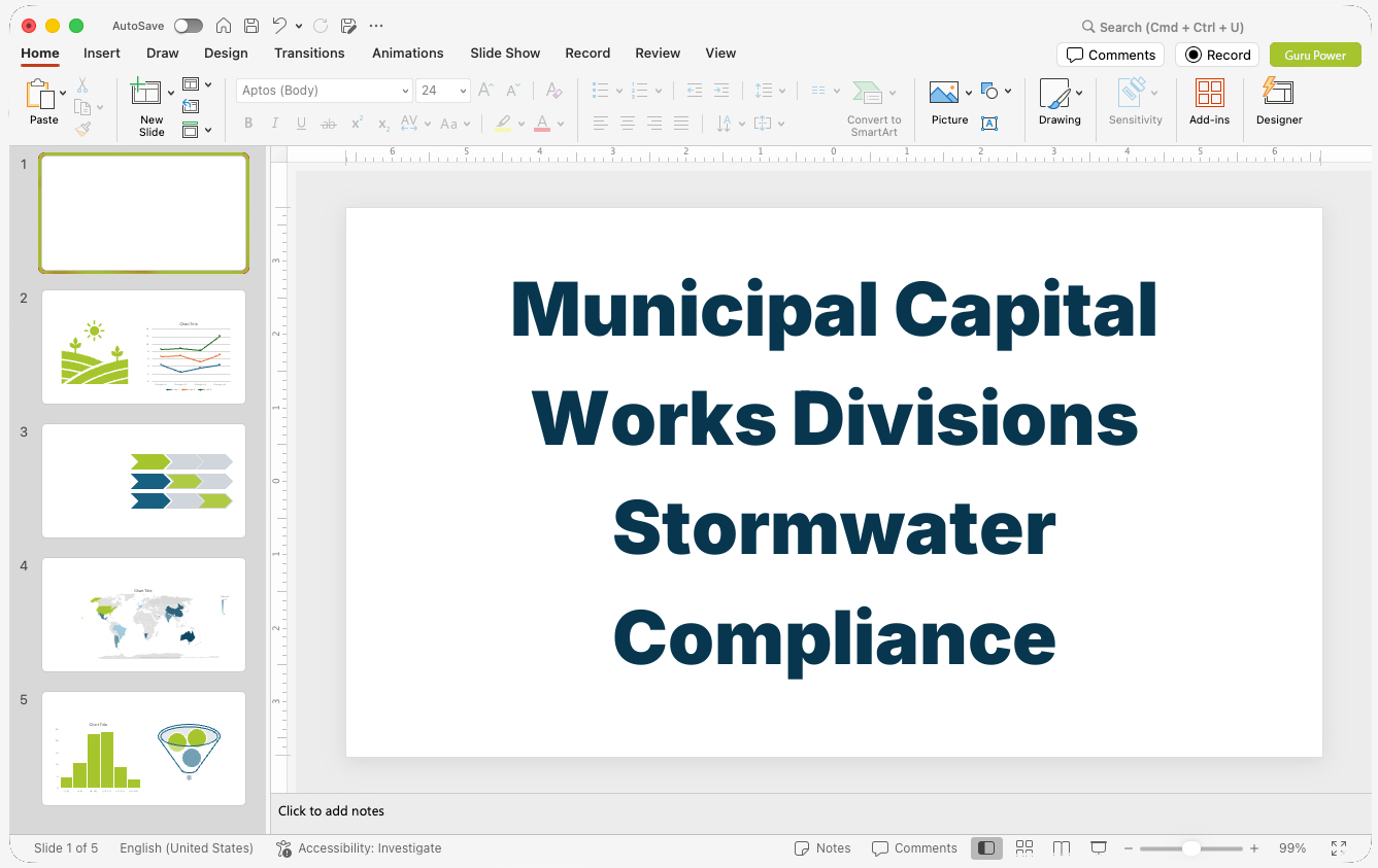 Municipal Capital Works Divisions Stormwater Compliance Presentation