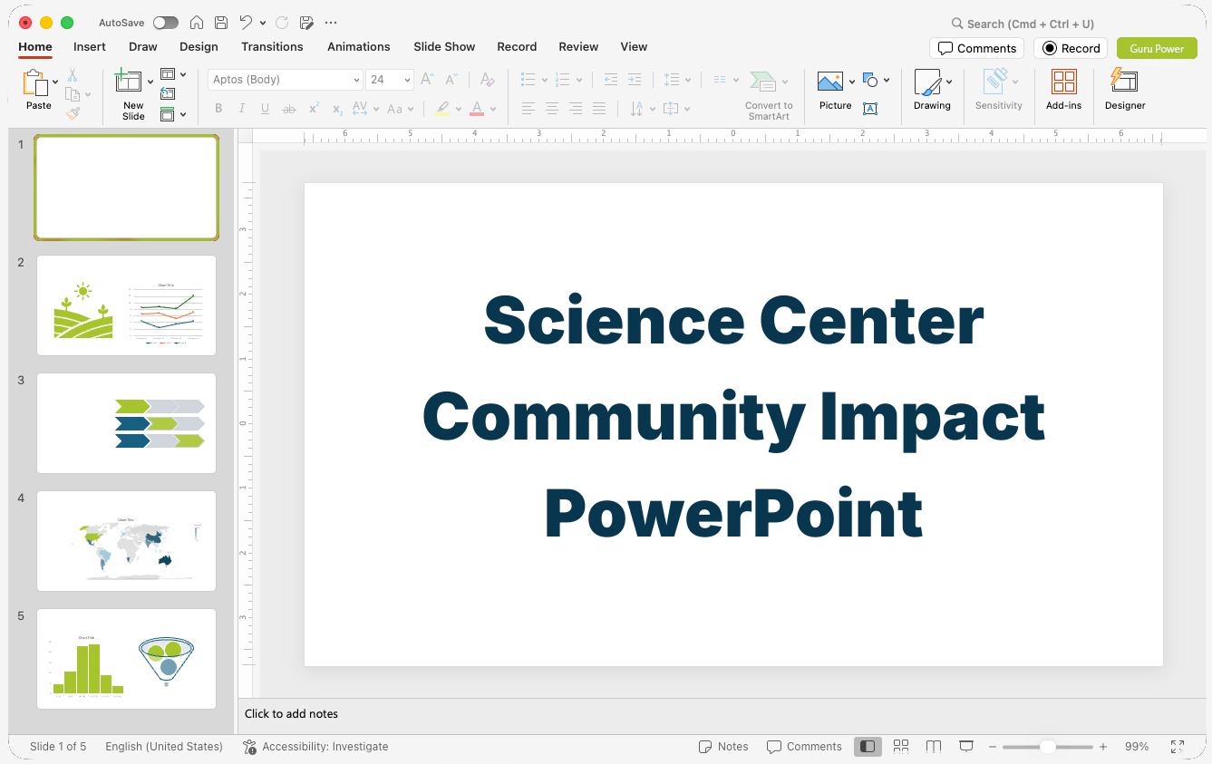 Science Center Community Impact PowerPoint