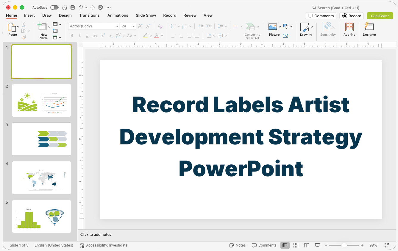 Record Labels Artist Development Strategy PowerPoint